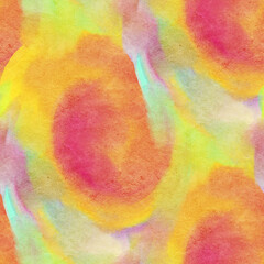 Abstract seamless pattern with watercolor spots. Hand-drawn illustration.