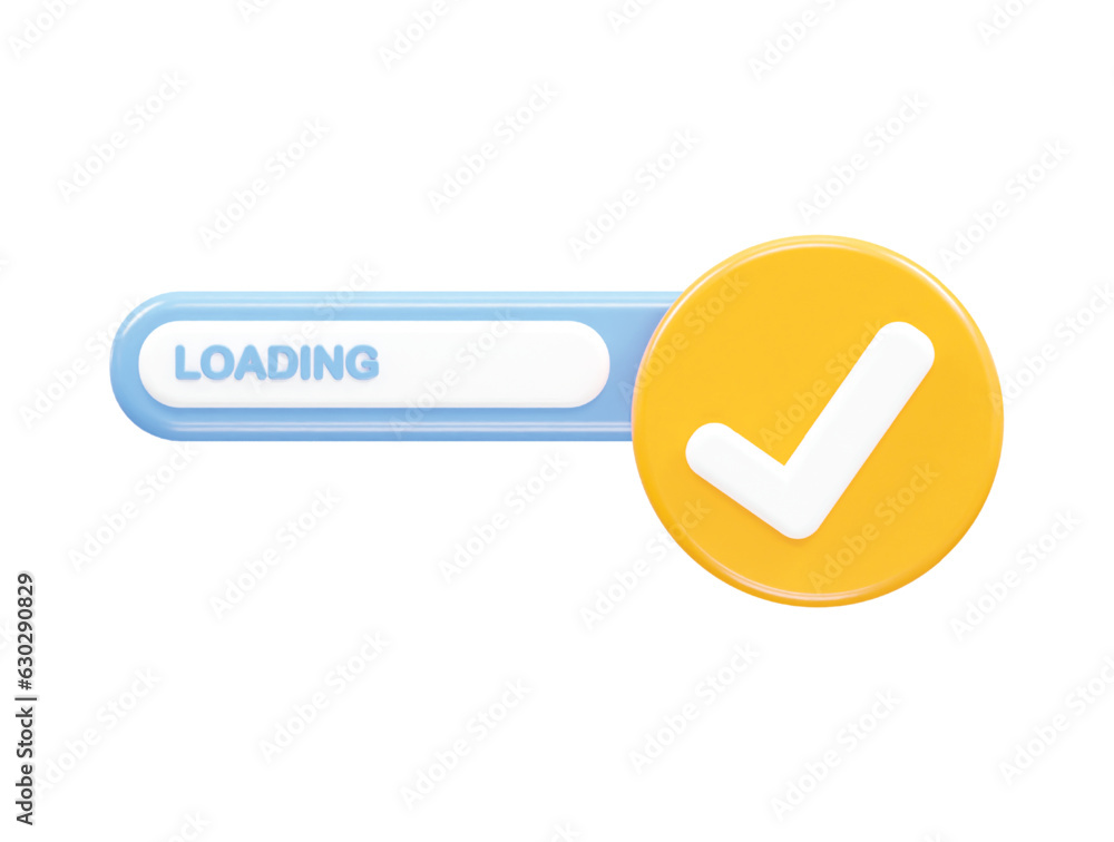 Poster loading 3d rendering icon vector illustration