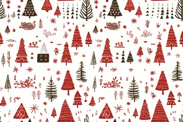 Christmas gift paper seamless pattern