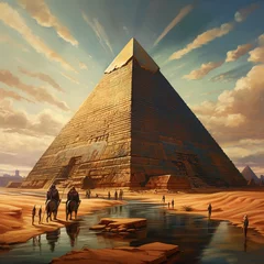 Foto op Canvas sphinx and pyramid © zohaib