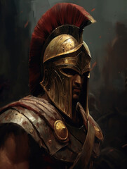 Roman warrior. Digital art.