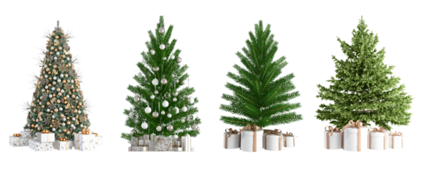 christmas tree isolated on white