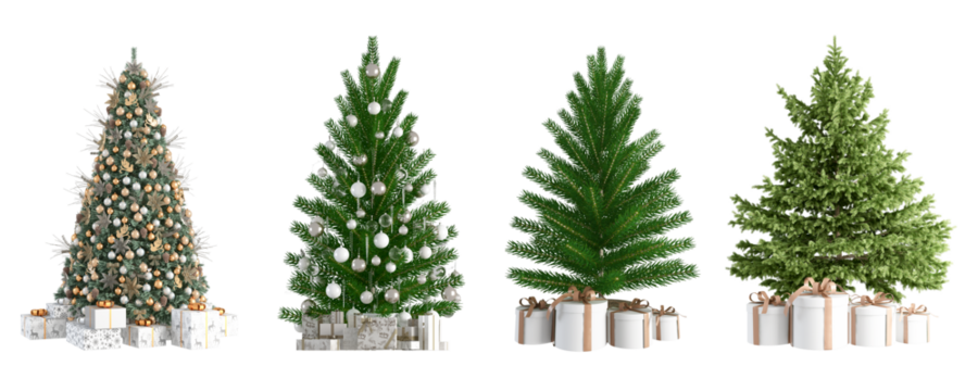 christmas tree isolated on white