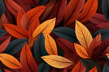 Terracotta leaves pattern