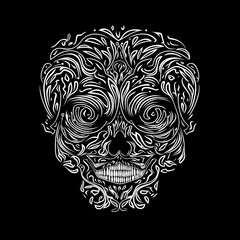 Monster Skull Face Art Design