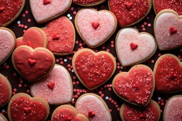 Valentine day cookies - obrazy, fototapety, plakaty