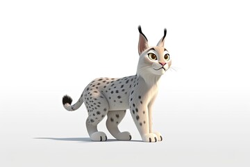 A BIG-format animated animal with a lynx theme for children. Generative AI