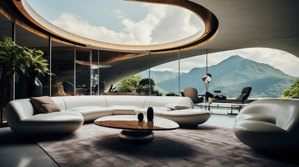 Obraz na płótnie Canvas modern minimalistic living room