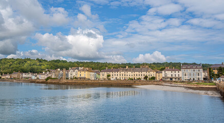 Panorama of Beaumaris on the isle of Anglesey in Wales - 630298299