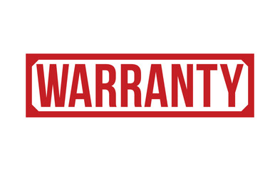 Warranty Red Rubber Stamp vector design.