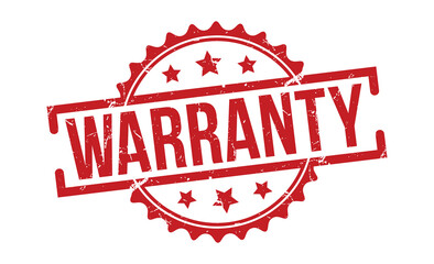 Warranty stamp red rubber stamp on white background. Warranty stamp sign. Warranty stamp.