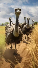 Tuinposter ostrich in the wild © zohaib