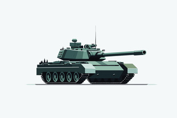 Fototapeta na wymiar tank vector flat minimalistic asset isolated illustration