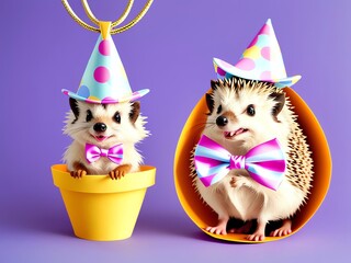 pets with party hat