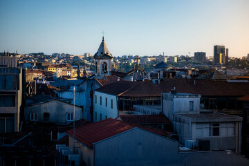 Fototapeta premium Looking over the roofs of the old center of Porto, Portug