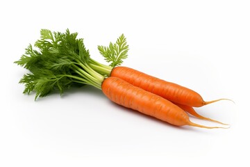 Bunch of Carrots On White Background