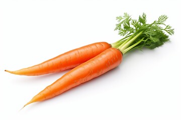 Bunch of Carrots On White Background