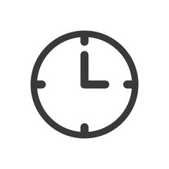 Clock glyph icon isolated on white background.Vector illustration.
