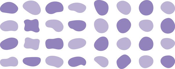 かわいい抽象的なゆるゆるフレーム　Set of cute abstract shapes.Vector loose frame.