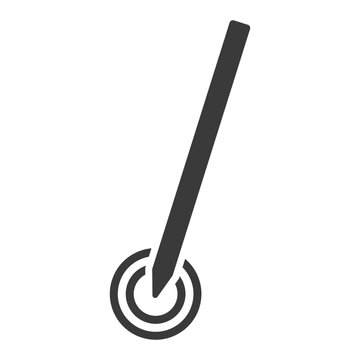Touch screen stylus glyph icon isolated on white background.Vector illustration.