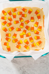Candy corn fudge