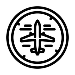 avionics systems aeronautical engineer line icon vector. avionics systems aeronautical engineer sign. isolated contour symbol black illustration - obrazy, fototapety, plakaty