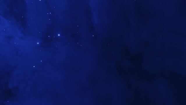 Weltall Universum mit Sternen und Nebel, Galaxie, Raumfahrt, Expedition, 4K, blau