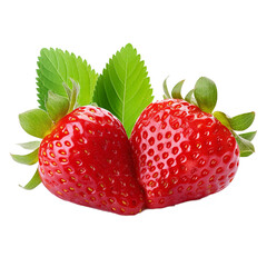  Red Strawberry transparent background, generative ai