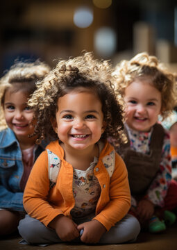 A Group of Diverse Toddlers in the Classroom