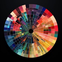 abstract multi colored circular char