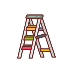 Ladder icon in vector. Logotype