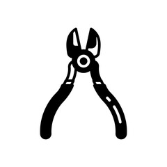 Diagonal Pliers icon in vector. Logotype