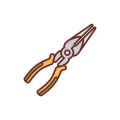 Needle Pliers icon in vector. Logotype