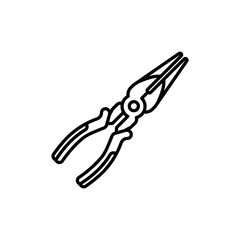 Needle Pliers icon in vector. Logotype