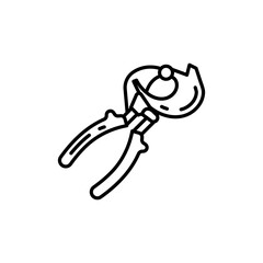 Cable Cutter icon in vector. Logotype