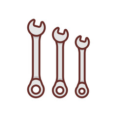 Ratcheting Wrenches icon in vector. Logotype