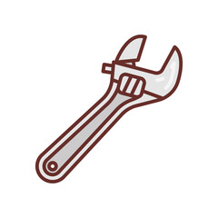 Adjustable Wrench icon in vector. Logotype