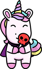 unicorn halloween decorative element