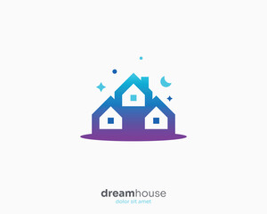 Creative dream house logo gradient