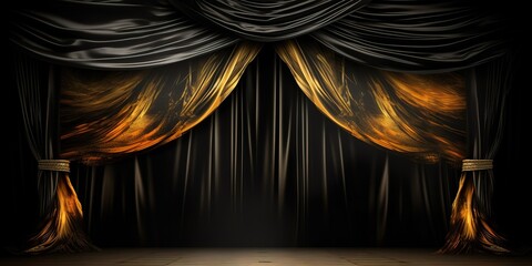 Curtain stage with frames, GENERATIVE AI