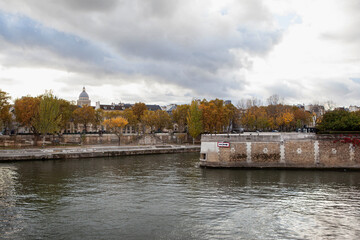 Naklejka premium The river in the Ile de la Cite district of Paris