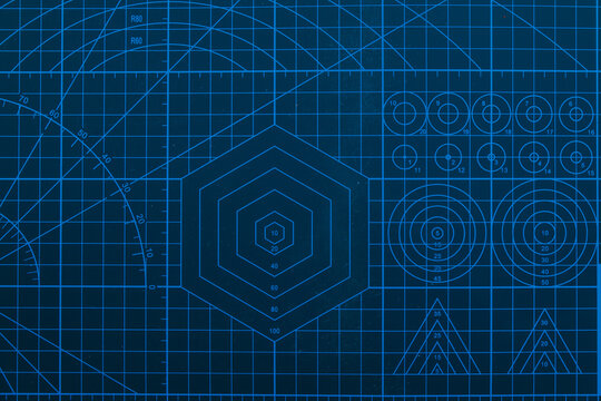 Geometric figures, lines and numbers