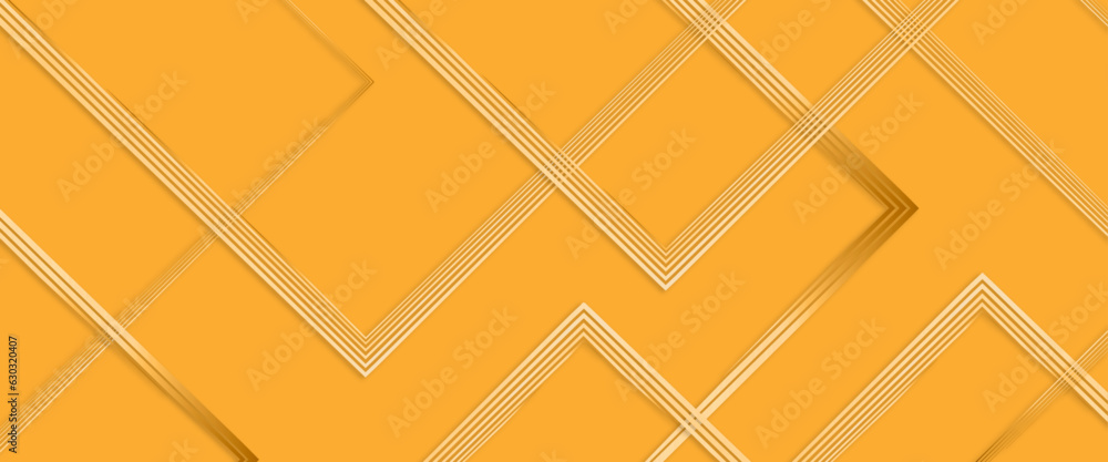 Poster gold abstract background paper shine and layer element vector for presentation design, abstract gold