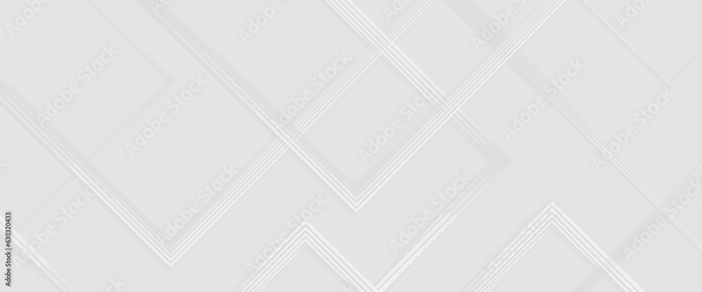 Poster Grey white abstract background paper shine and layer element vector for presentation design, abstract white gradient, modern white abstract rectangle box lines background.