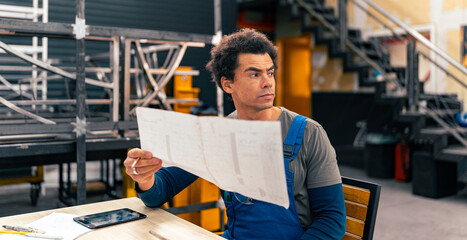 A worker checks the quantities of a large order for a client in the workshop