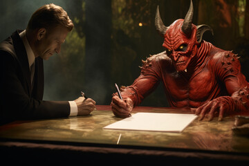 Sign a contract with the devil - 630321495