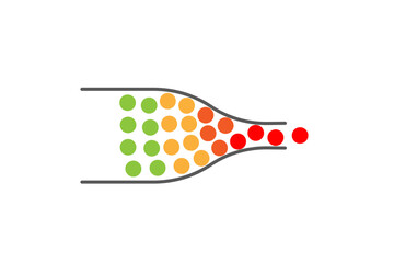 Bottleneck diagram icon. Clipart image isolated on white background - 630321806