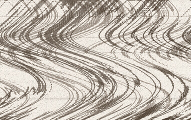 Sepia waves noise texture abstract glitch background wallpaper banner