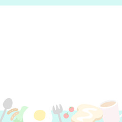 朝食セットのスクエアフレーム⭐︎PNG