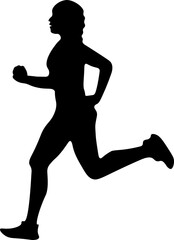 Woman Runner Silhouette Illustration Vector
